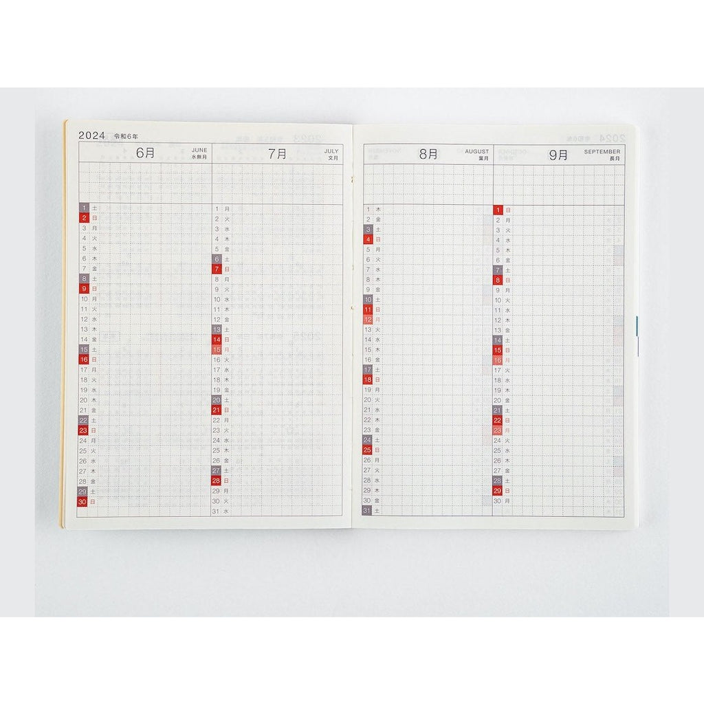 Hobonichi Techo 2024 Original Avec Books JPN/A6/Jan Start/Mon Start/6-Month x 2