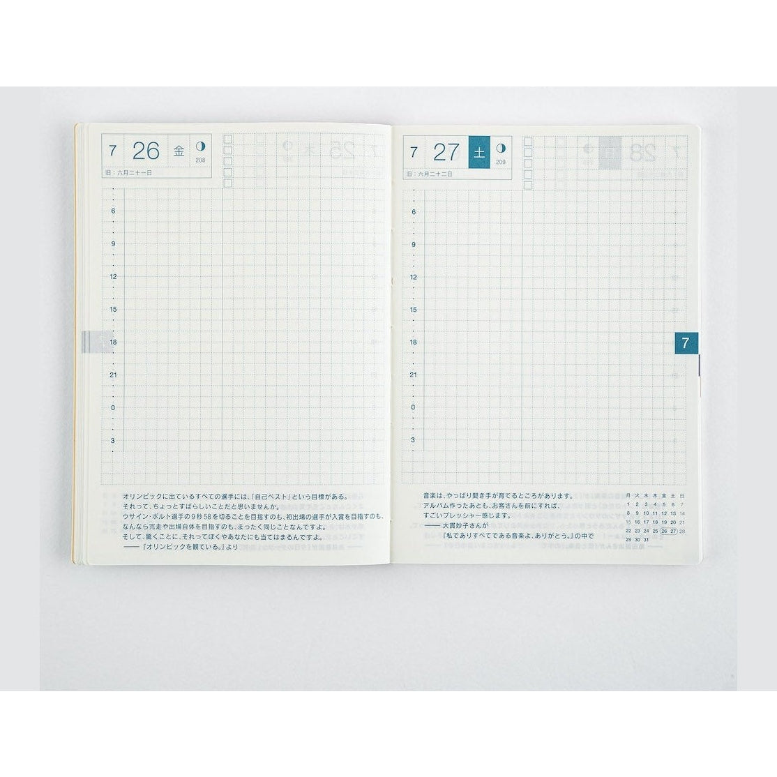 Hobonichi Techo 2024 Original Avec Books JPN/A6/Jan Start/Mon Start/6-Month x 2