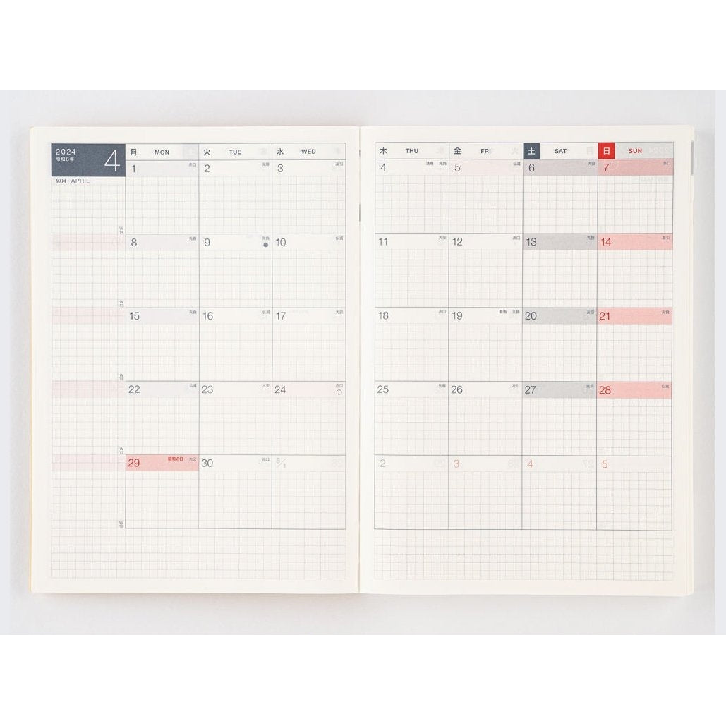 Hobonichi Techo 2024 Original Book JPN/A6/Apr Start/Mon Start
