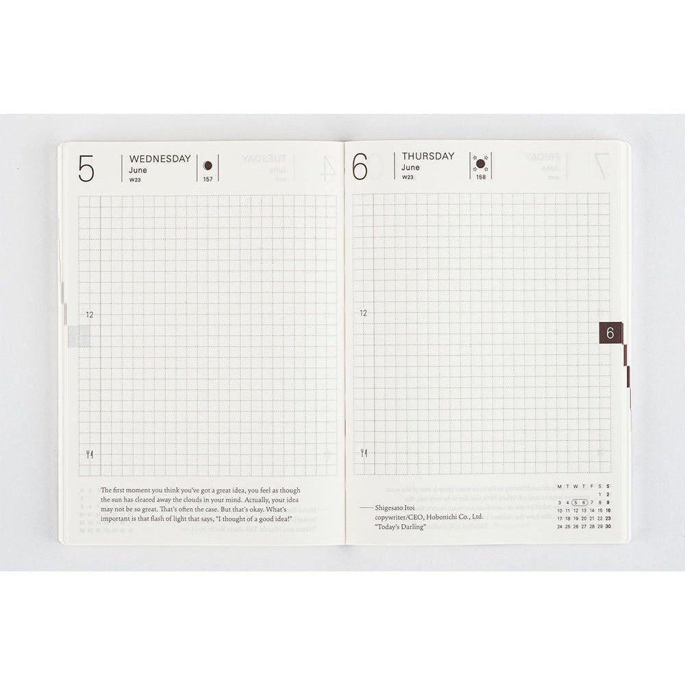 Hobonichi Techo 2024 Planner Book ENG/A6/Jan Start/Mon Start