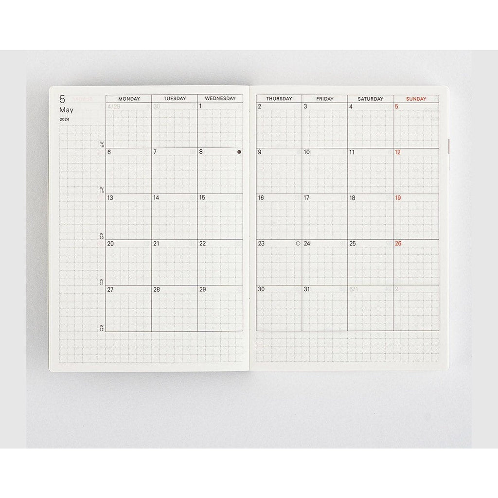 Hobonichi Techo 2024 Planner Book ENG/A6/Jan Start/Mon Start