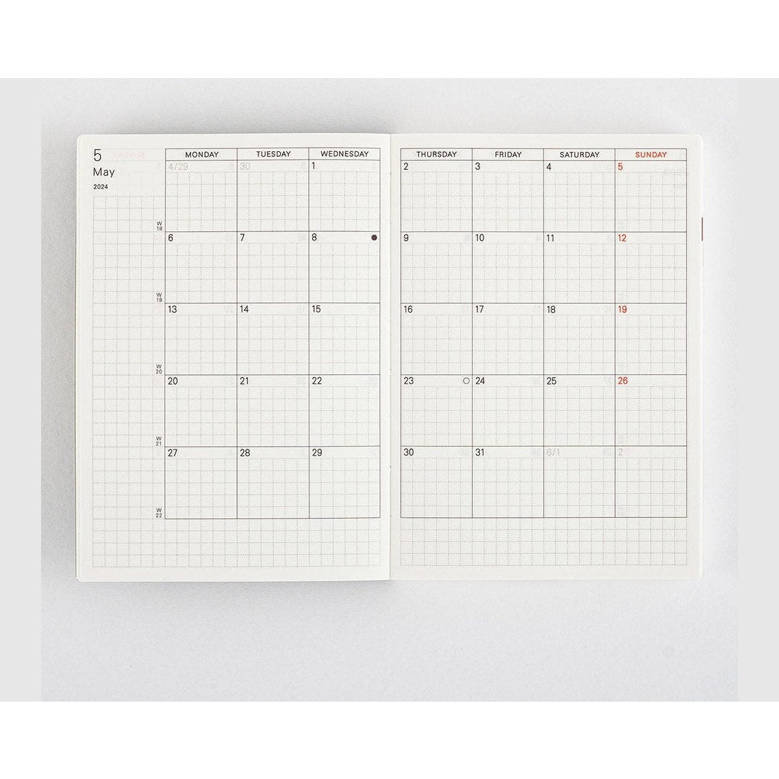 Hobonichi Techo 2024 Planner Book ENG/A6/Jan Start/Mon Start