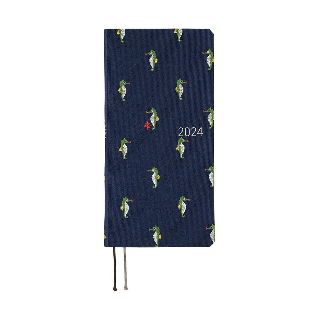 Hobonichi Techo 2024 Weeks Bow & Tie: Tiny Dragons JPN/Tall & Slim/Apr Start