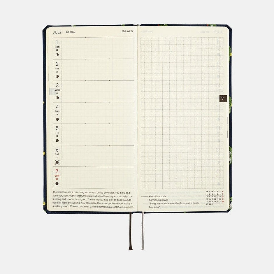 Hobonichi Techo 2024 Weeks Bow & Tie: Tiny Dragons