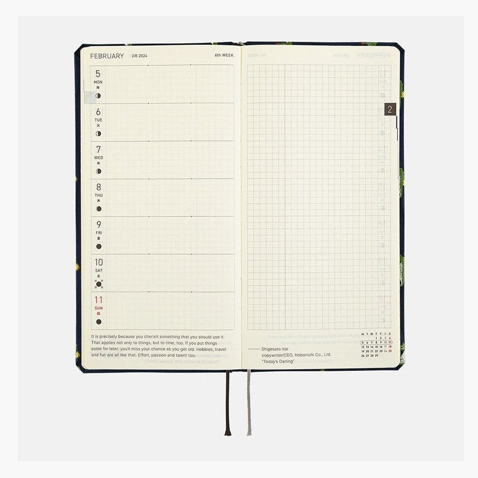Hobonichi Techo 2024 Weeks Bow & Tie: Tiny Dragons