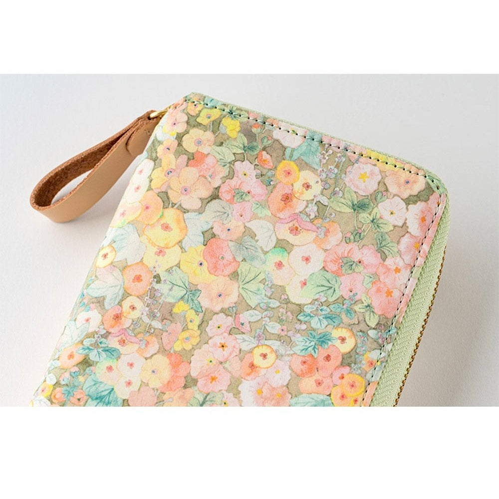 Hobonichi Techo Weeks Cover Liberty Fabrics: Hollyhocks Orange