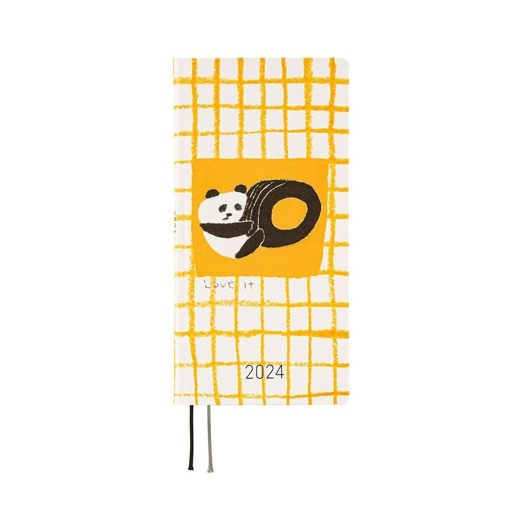 Hobonichi Techo 2024 Weeks Jin Kitamura: Love it Panda Yellow Plaid