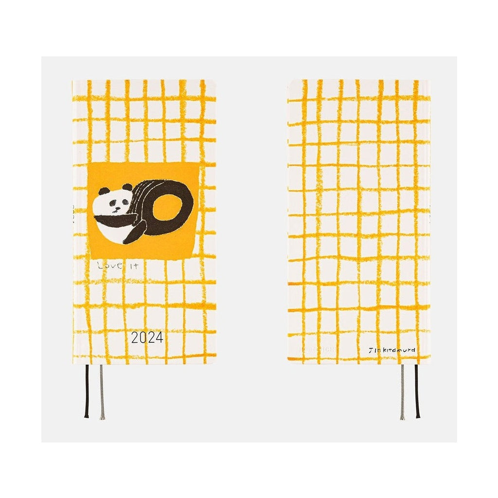 Hobonichi Techo 2024 Weeks Jin Kitamura: Love it Panda Yellow Plaid