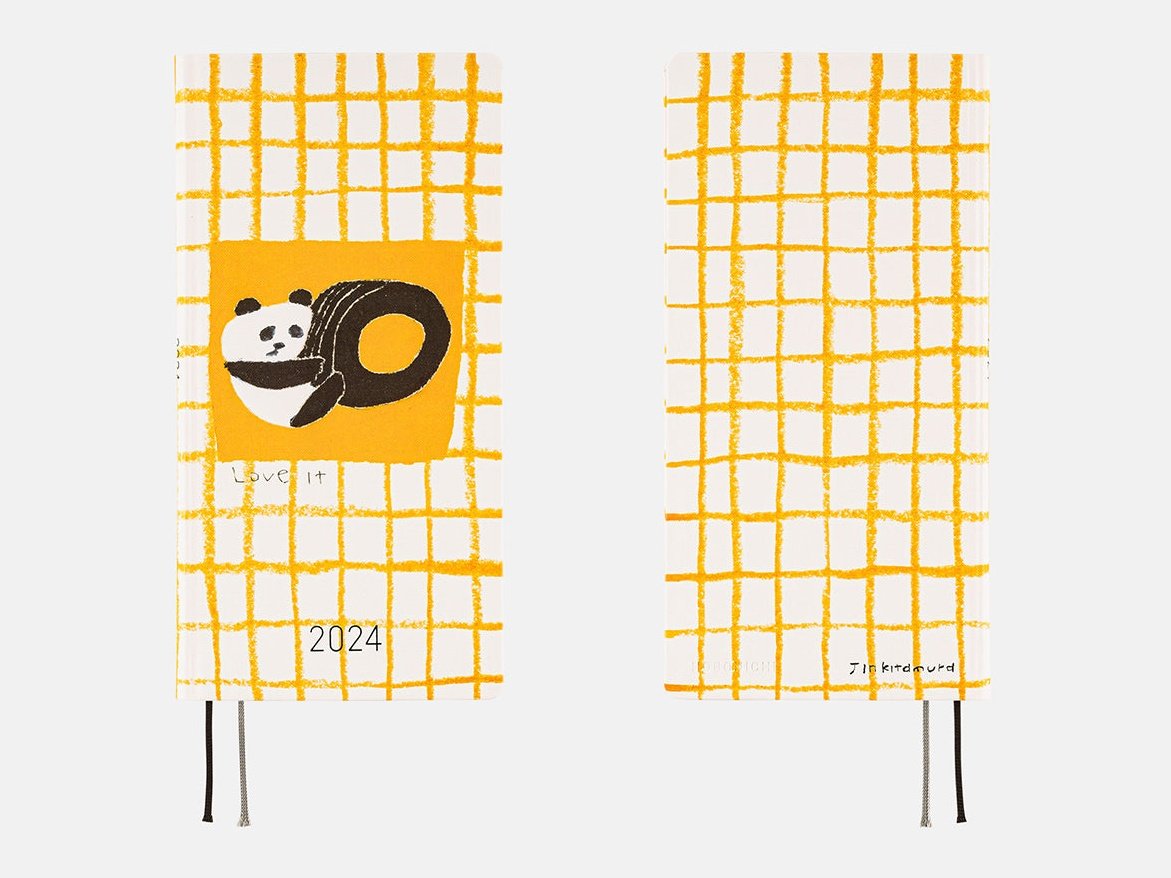 Hobonichi Techo 2024 Weeks Jin Kitamura: Love it (Panda) Yellow Plaid
