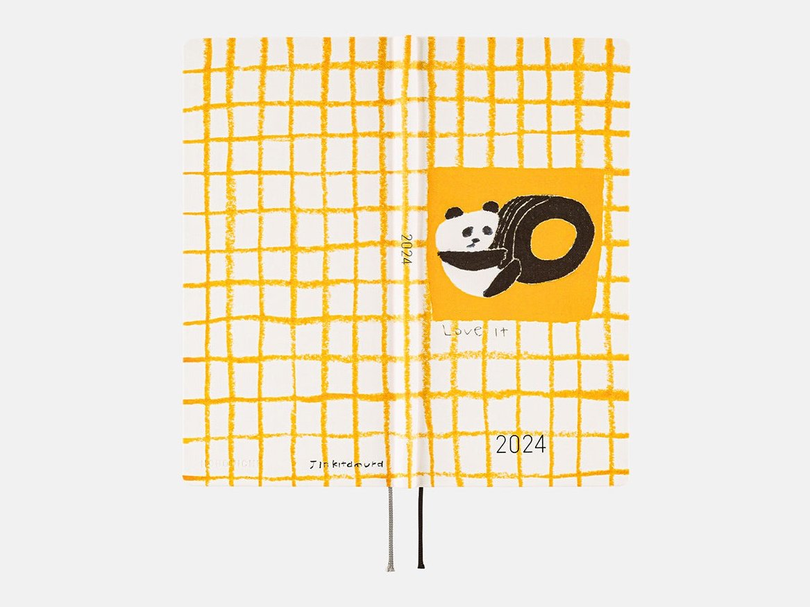 Hobonichi Techo 2024 Weeks Jin Kitamura: Love it (Panda) Yellow Plaid