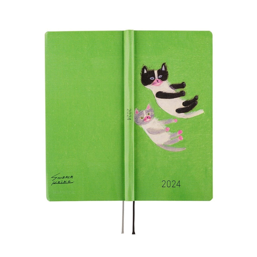 Hobonichi Techo 2024 Weeks Keiko Shibata: Fluffy floating kittens JPN/Tall & Slim/Apr Start