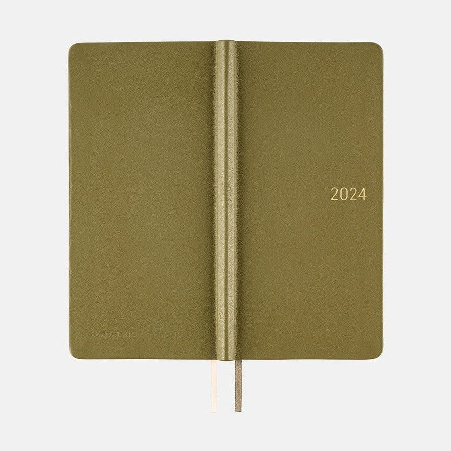 Hobonichi Techo 2024 Weeks Leather: Olive Green