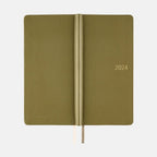 Hobonichi Techo 2024 Weeks Leather: Olive Green