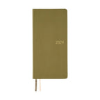 Hobonichi Techo 2024 Weeks Leather: Olive Green