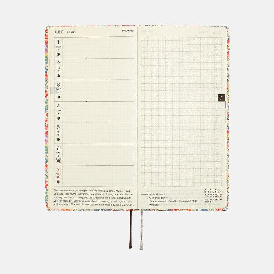 Hobonichi Techo 2024 Weeks Liberty Fabrics: Emma and Georgina