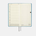 July 2024 weekly spread in Hobonichi Techo 2024 Weeks Celeste Blue with grid layout