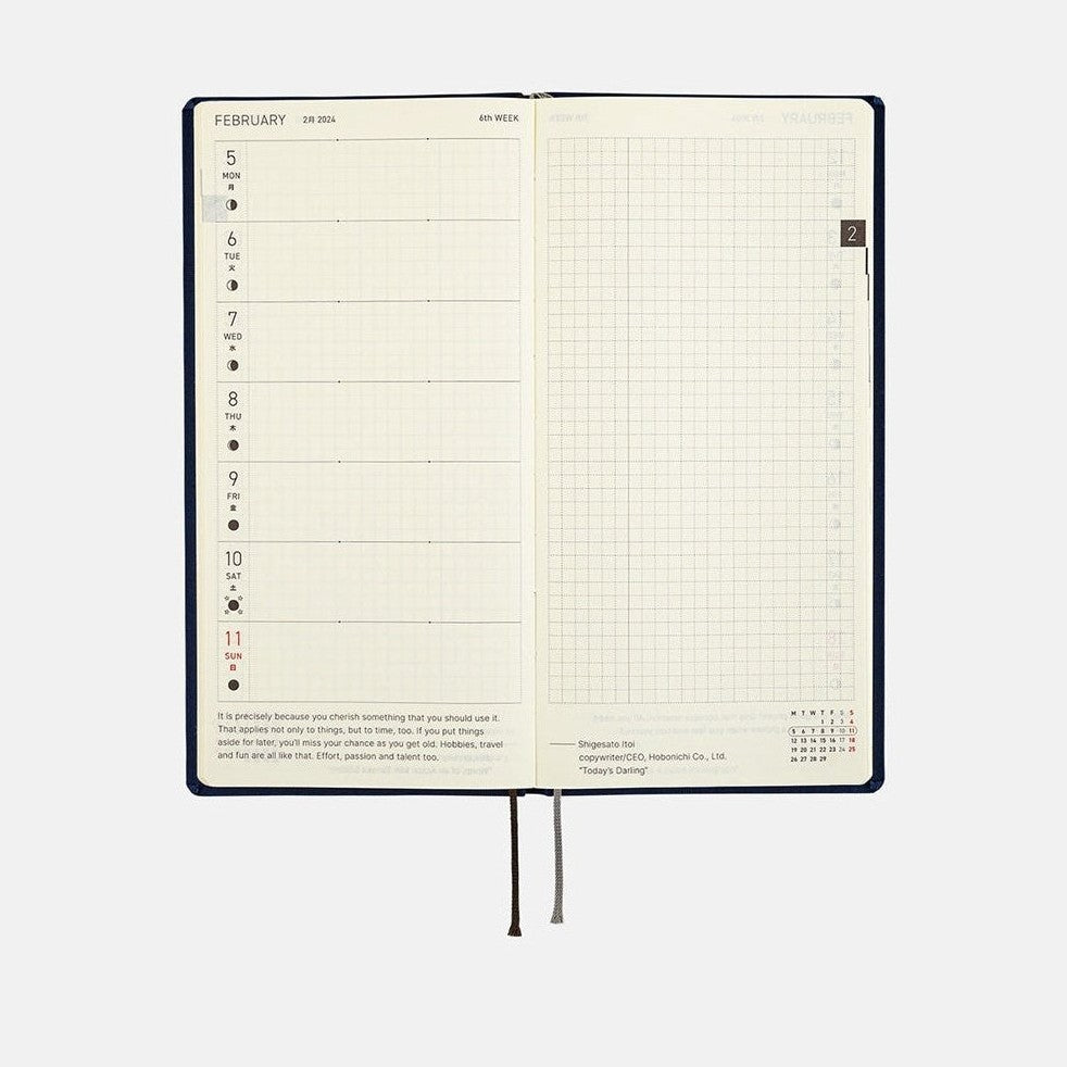 Hobonichi Techo 2024 Weeks Mega Colors: Deep Navy