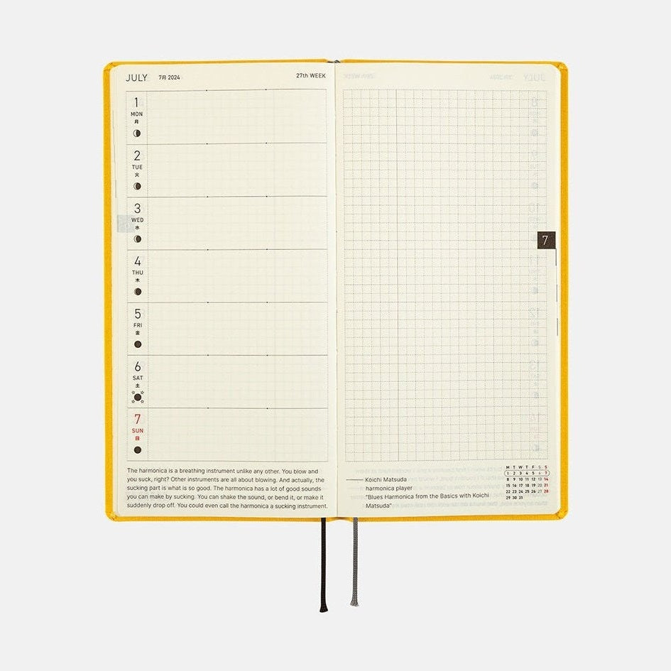 Hobonichi Techo 2024 Weeks Mega Colors: Poppin' Yellow
