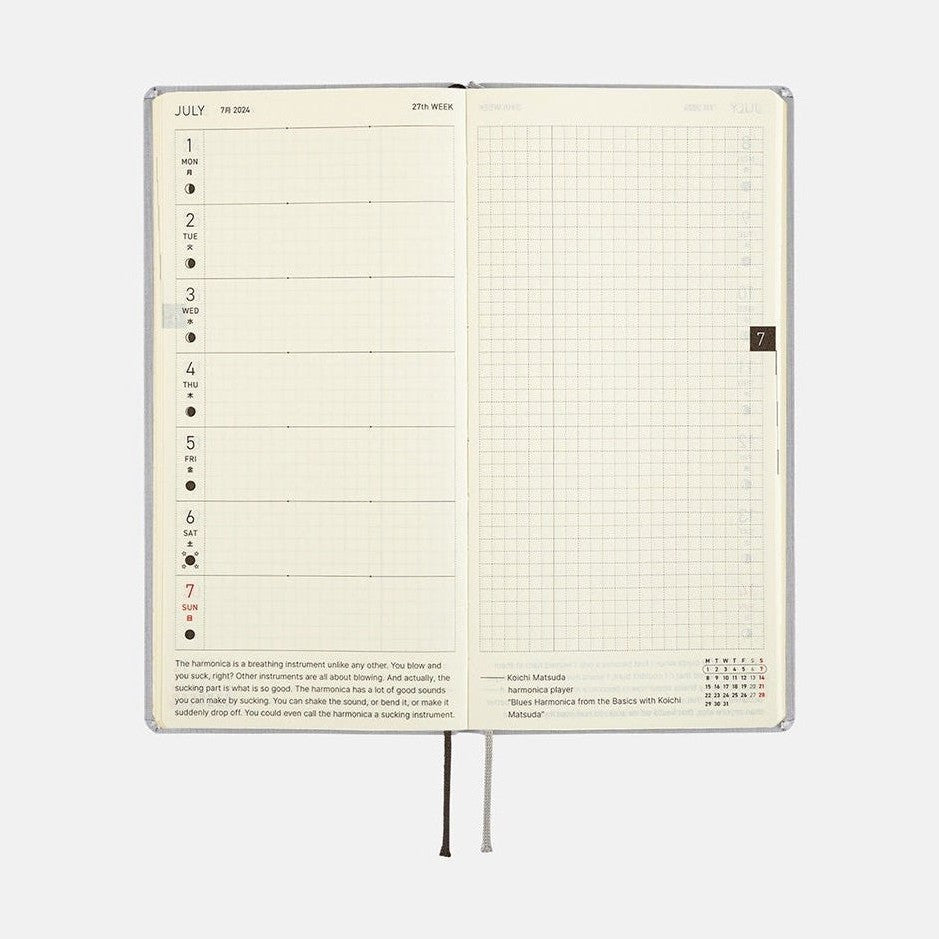 Hobonichi Techo 2024 Weeks Mega Colors: Stylish Gray