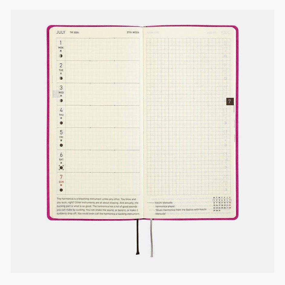 Hobonichi Techo 2024 Weeks Smooth: Sangria