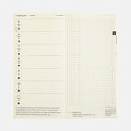 February 2024 weekly spread in Hobonichi Techo with English days and grid notes