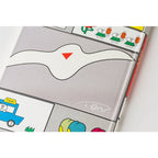Hobonichi Techo 2024 cover detail showing taxi panel and gray fabric texture