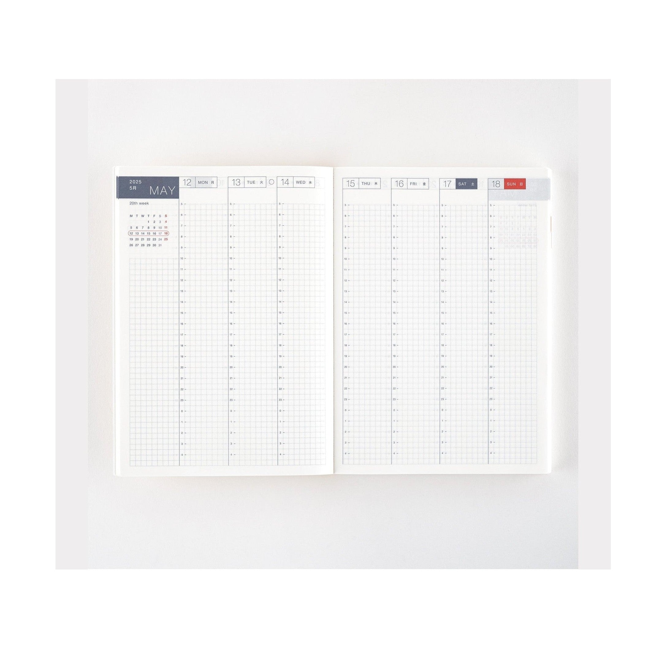 Hobonichi Techo 2025 English Cousin Book A5 size/Daily/Jan start/Mon start