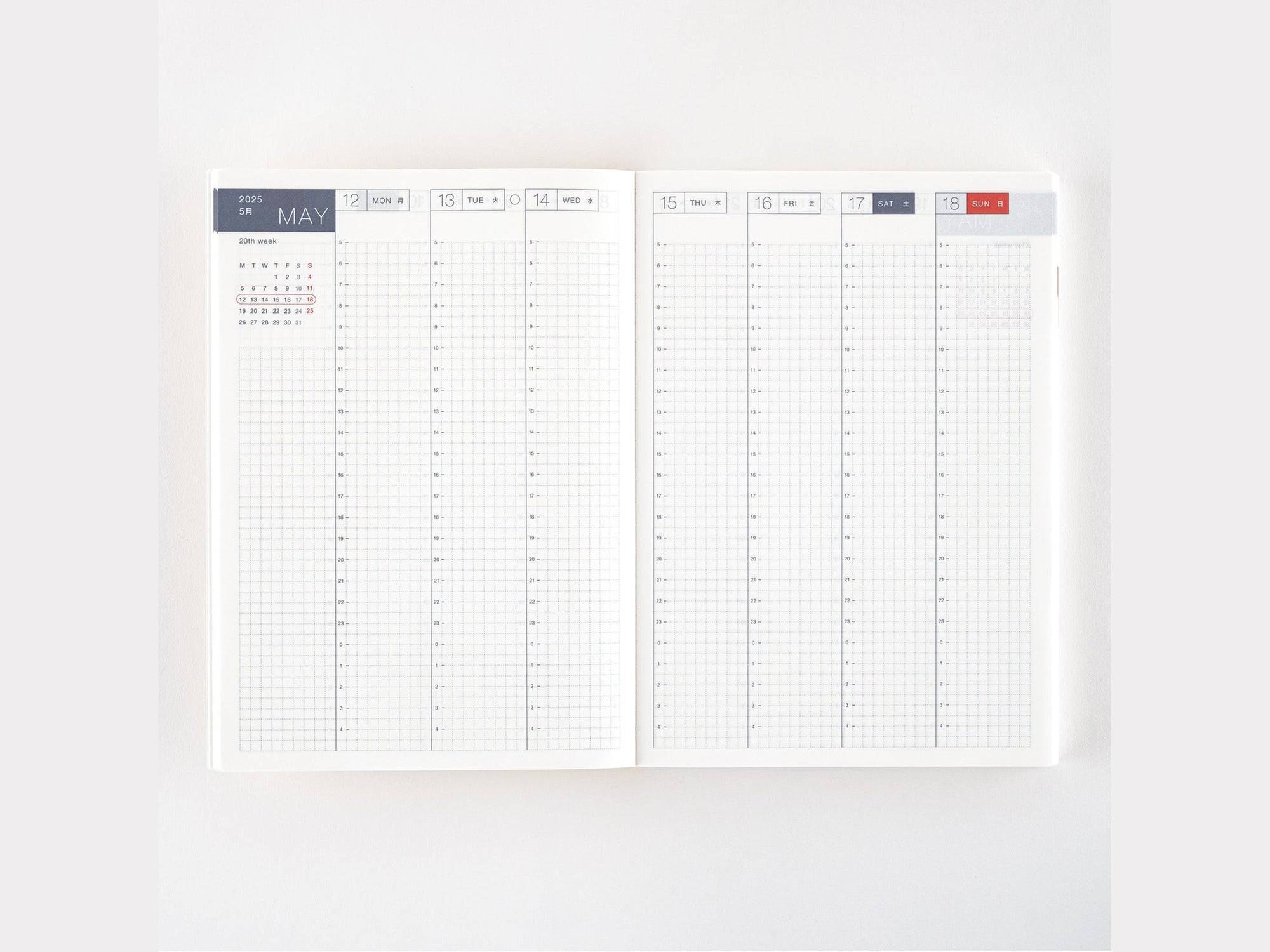 Hobonichi Techo 2025 English Cousin Book A5 size/Daily/Jan start/Mon start