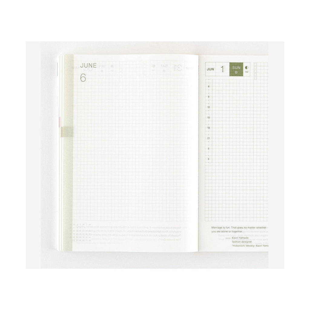 Hobonichi Techo 2025 English Cousin Book A5 size/Daily/Jan start/Mon start