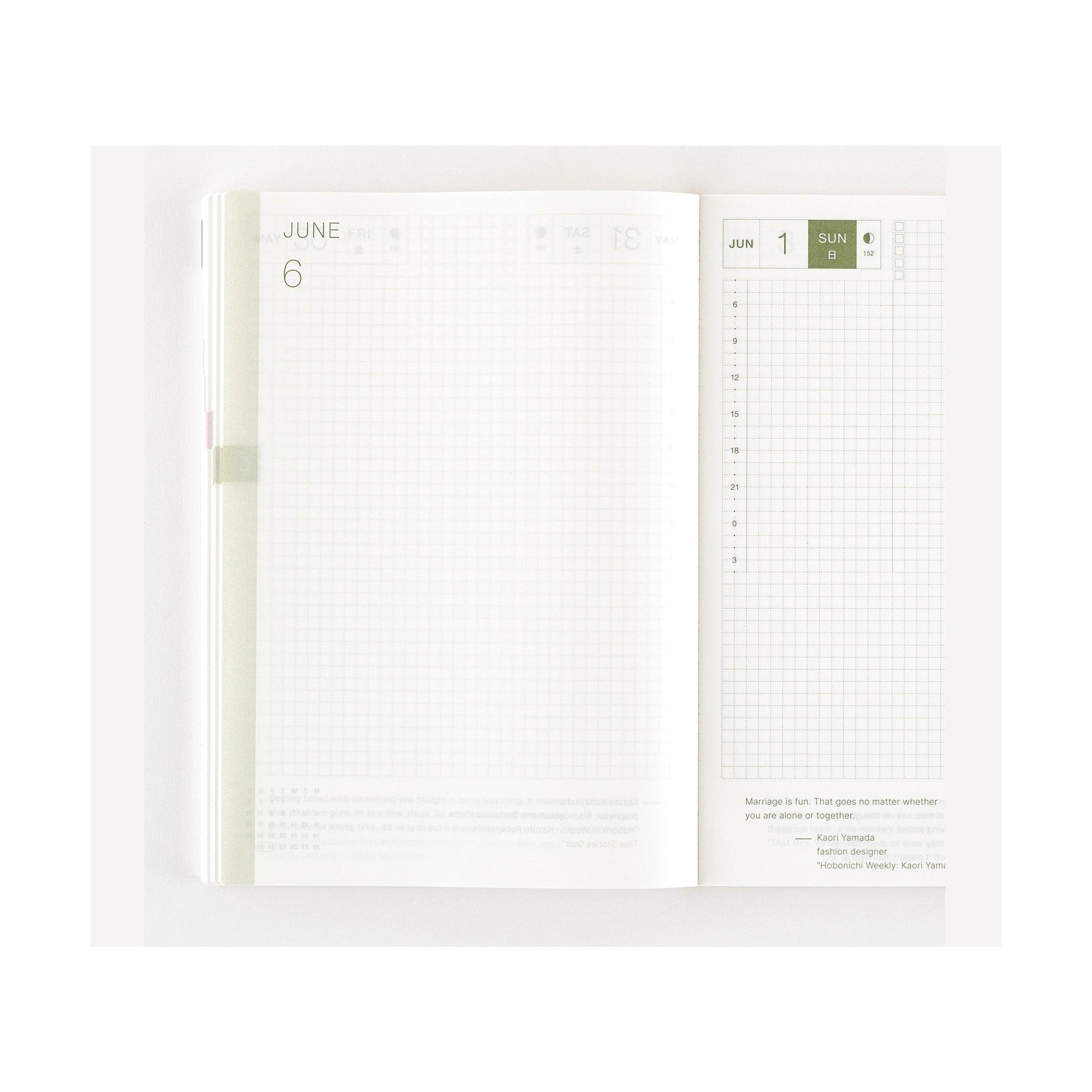 Hobonichi Techo 2025 English Cousin Book A5 size/Daily/Jan start/Mon start