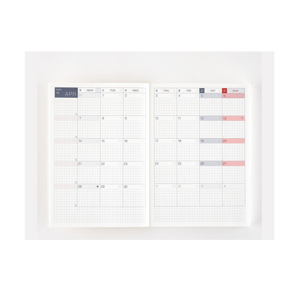 Hobonichi Techo 2025 English Cousin Book A5 size/Daily/Jan start/Mon start