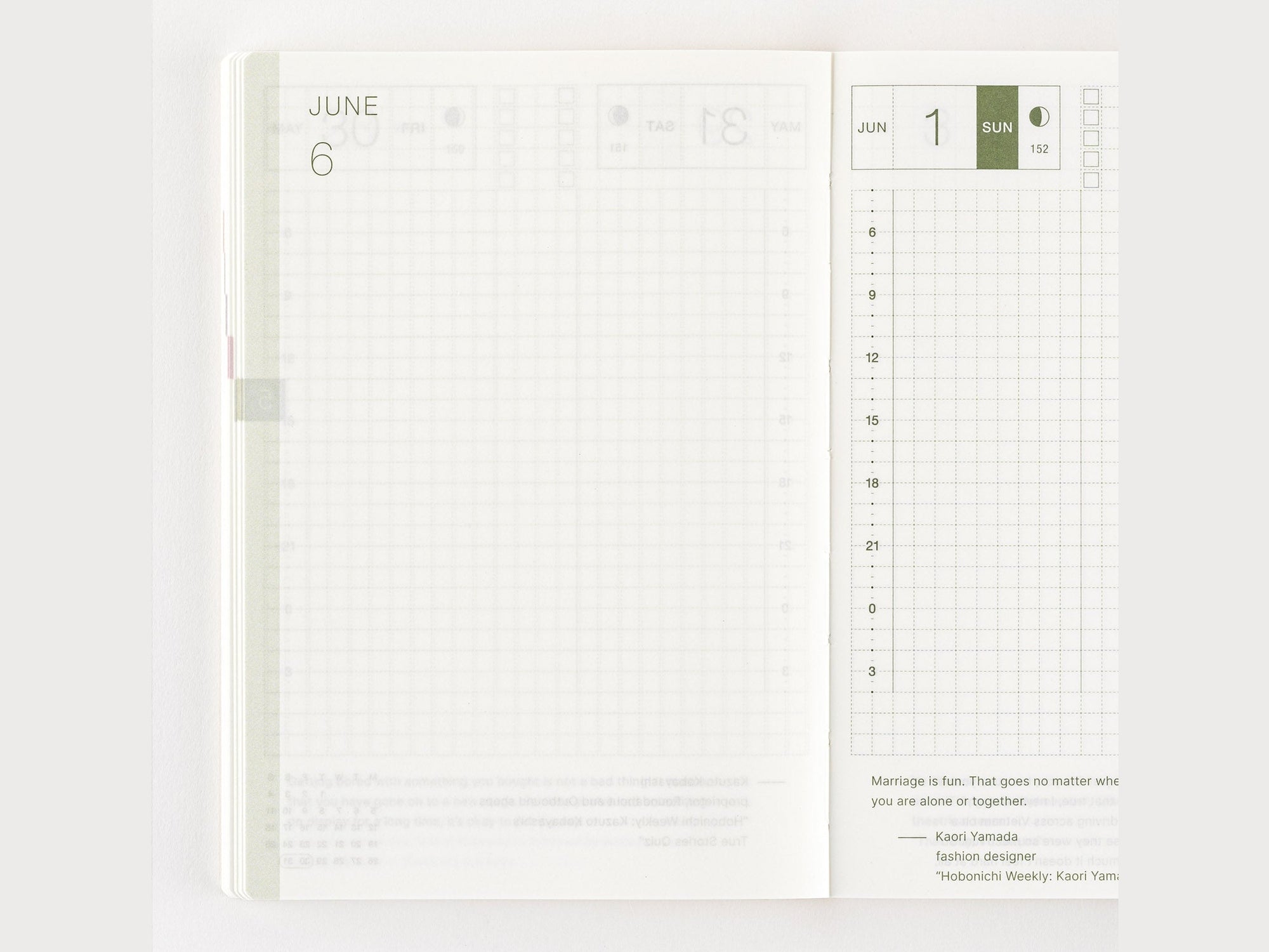 Hobonichi Techo 2025 English Original Book A6 size/Daily/Jan start/Mon start