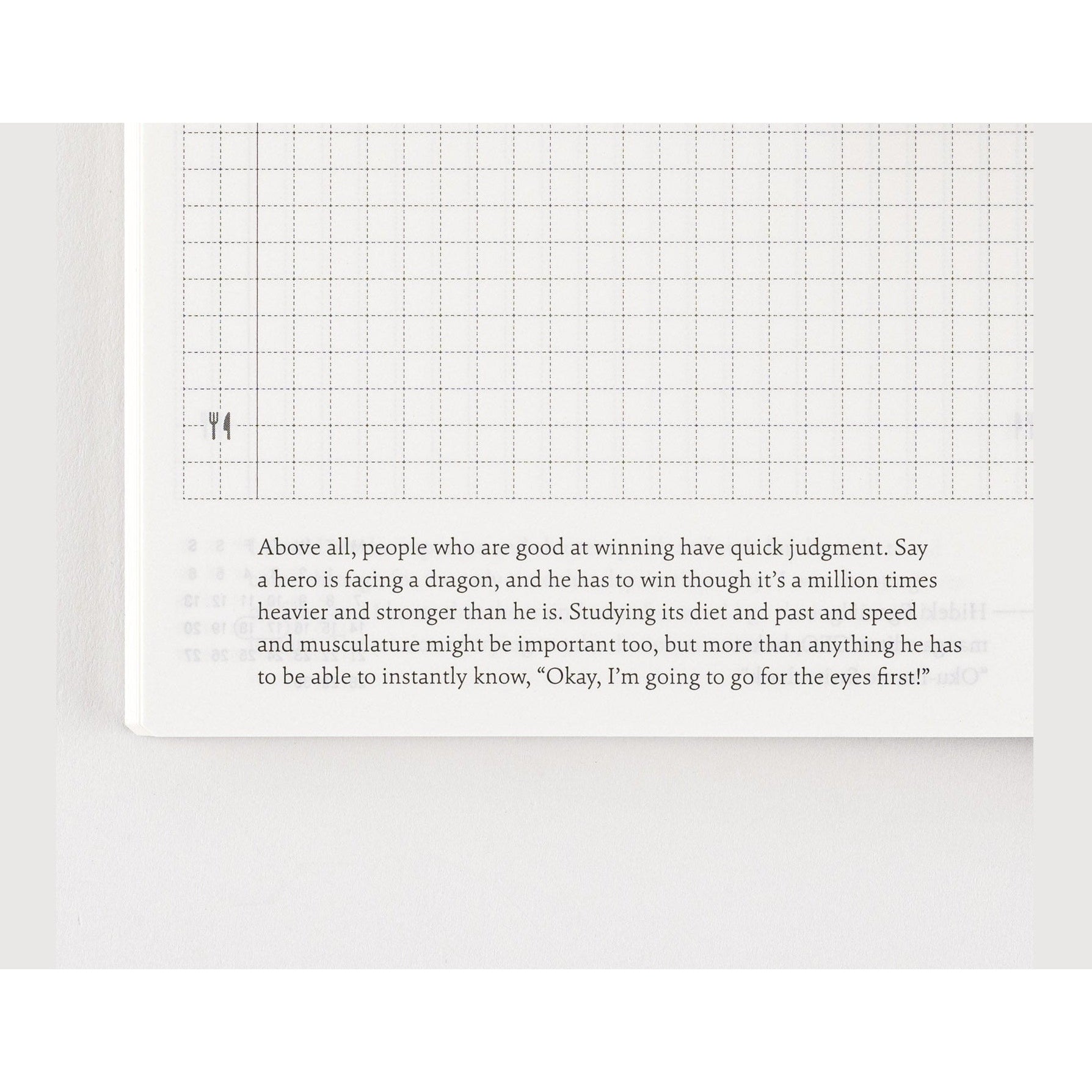 Hobonichi Techo 2025 English planner interior showing grid squares and vertical column icons