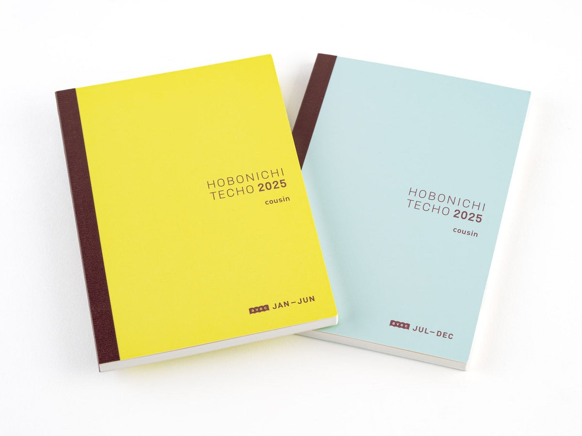 Hobonichi Techo 2025 Japanese Cousin Avec Books A5 size/Daily 6-month x 2 book set/Jan start/Mon start