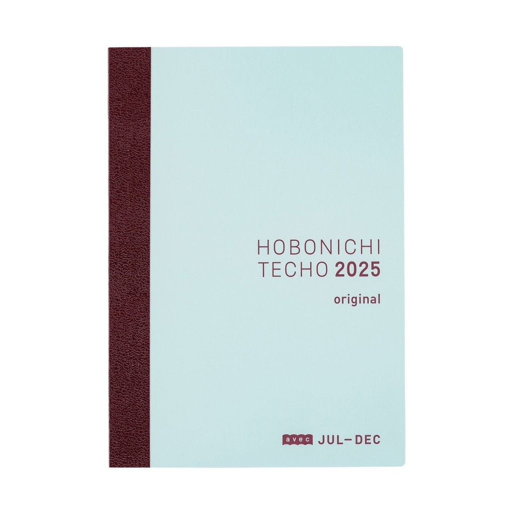 Hobonichi Techo 2025 A6 Avec July-December notebook in light blue cover