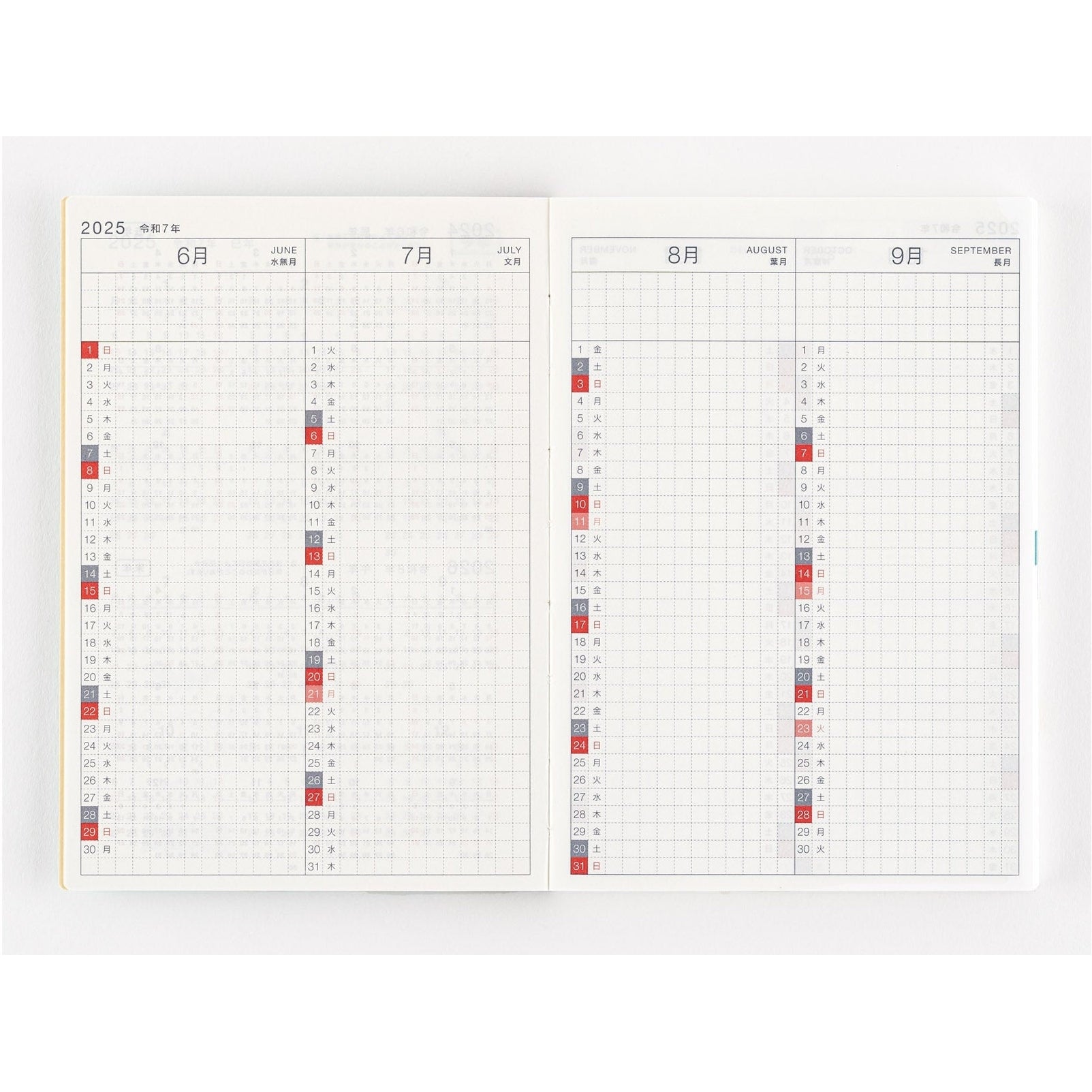 Hobonichi Techo 2025 Japanese Original Avec Books A6 size/Daily 6-month x 2 book set/Jan start/Mon start