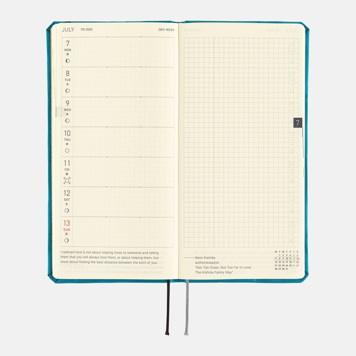 Hobonichi Techo 2025 Weeks - Bow & Tie: Cherry