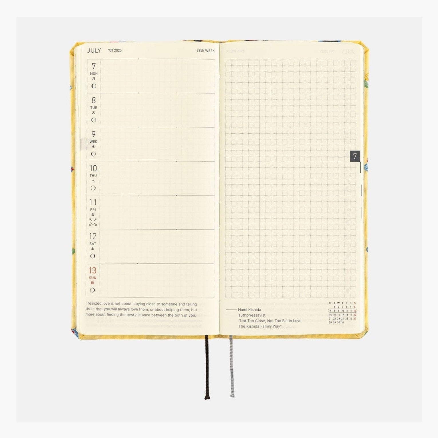 Hobonichi Techo 2025 Weeks - Bow & Tie: Sushi