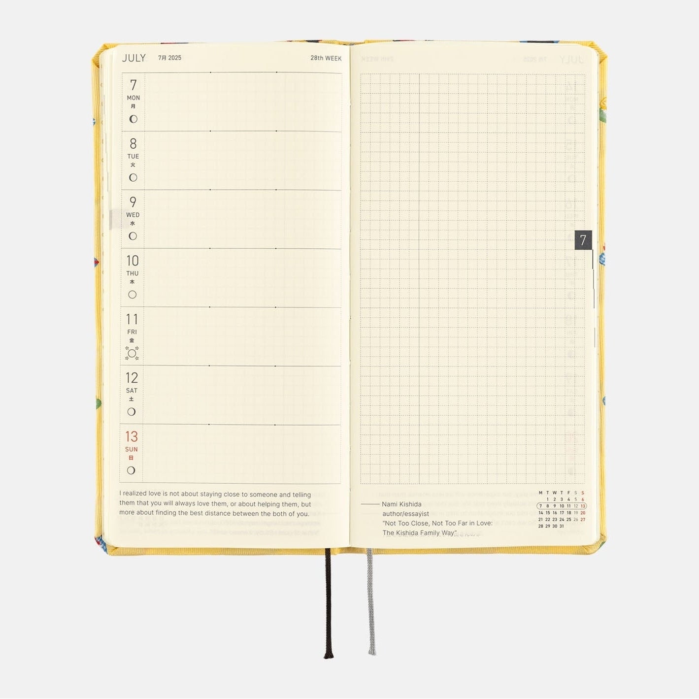 Hobonichi Techo 2025 Weeks - Bow & Tie: Sushi