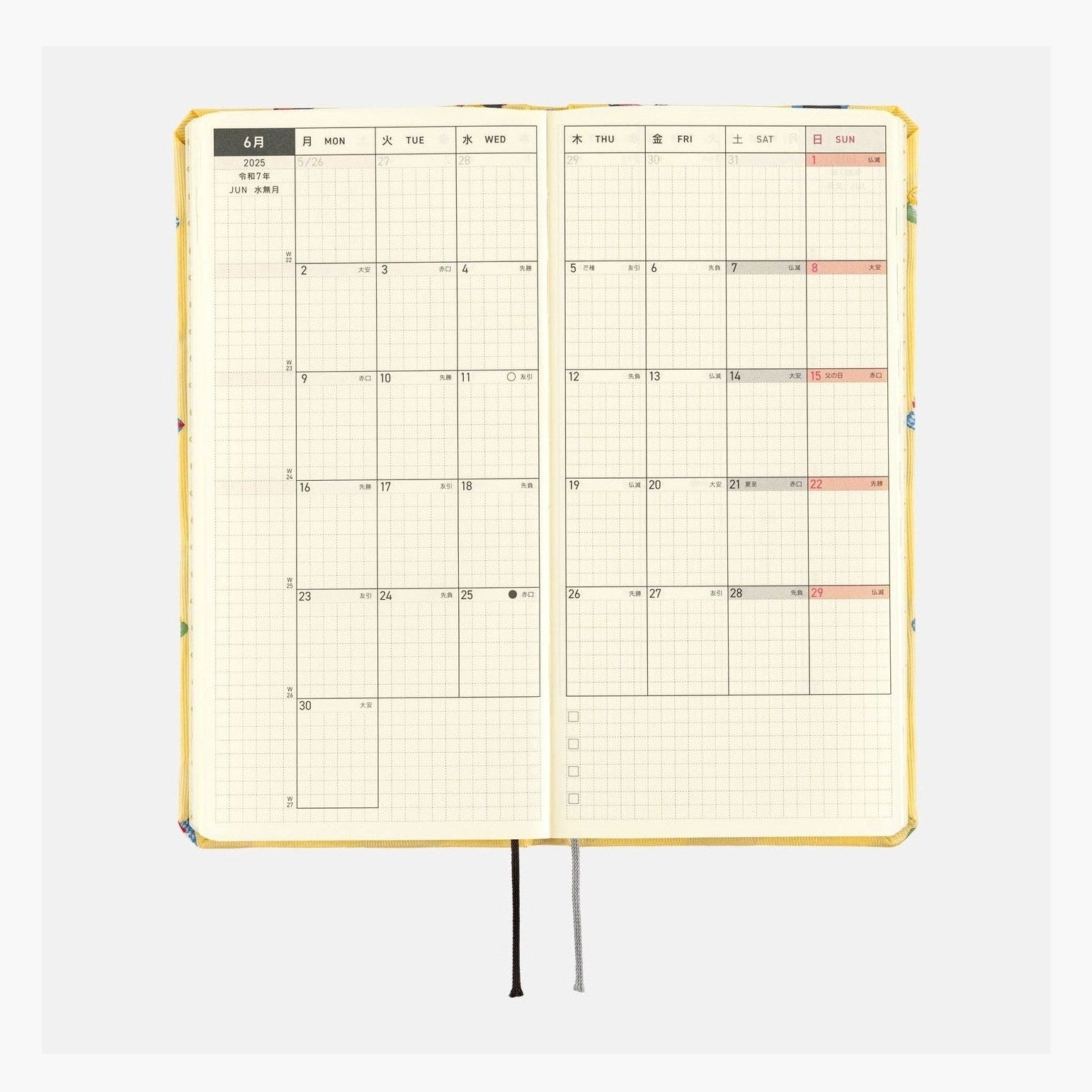 Hobonichi Techo 2025 Weeks - Bow & Tie: Sushi