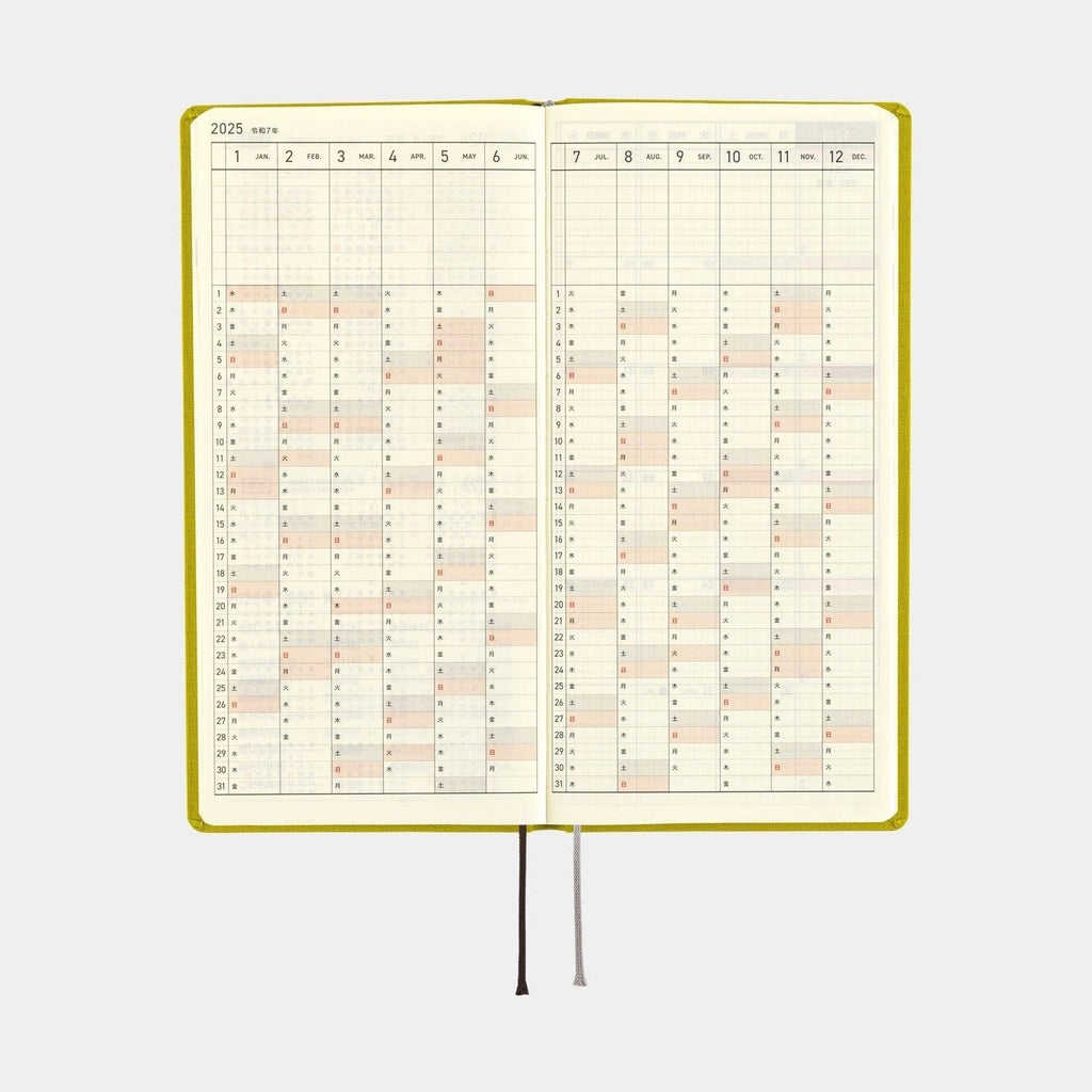 Hobonichi Techo 2025 Weeks - Colours: Pistachio