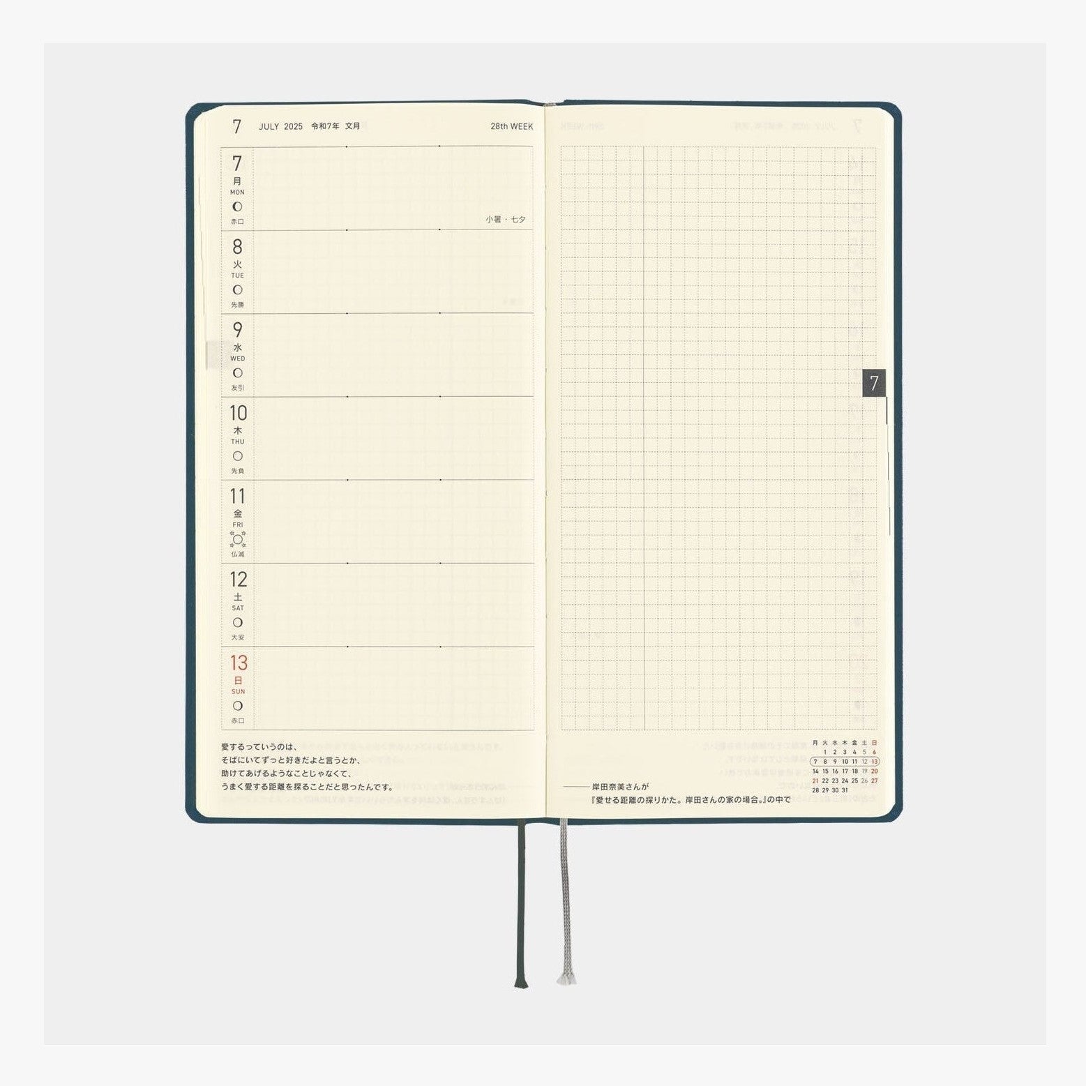 Hobonichi Techo 2025 Weeks - Colours: Star Dust