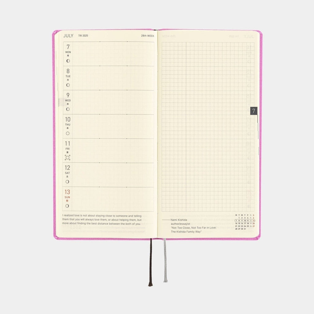 Hobonichi Techo 2025 Weeks - Colours: Sweet Purple