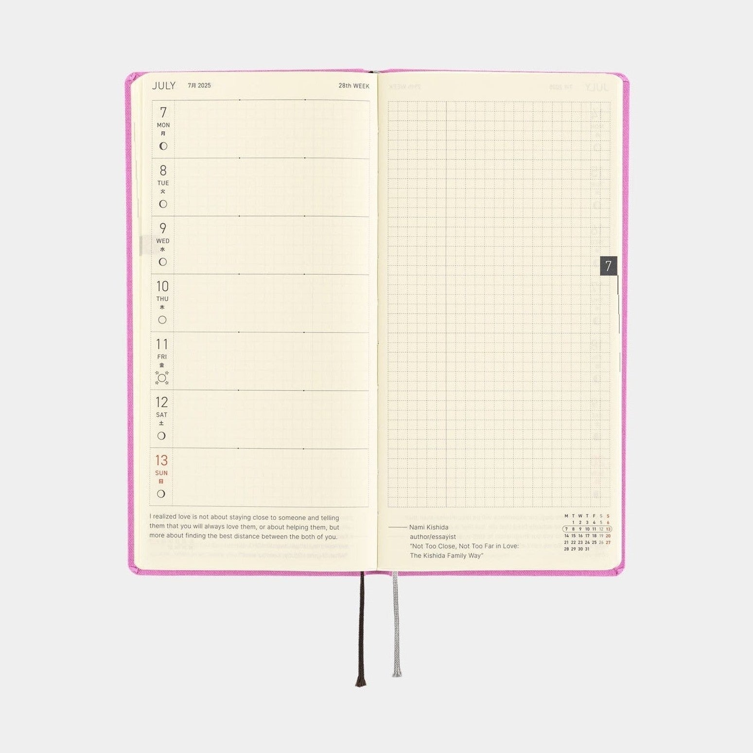 Hobonichi Techo 2025 Weeks - Colours: Sweet Purple