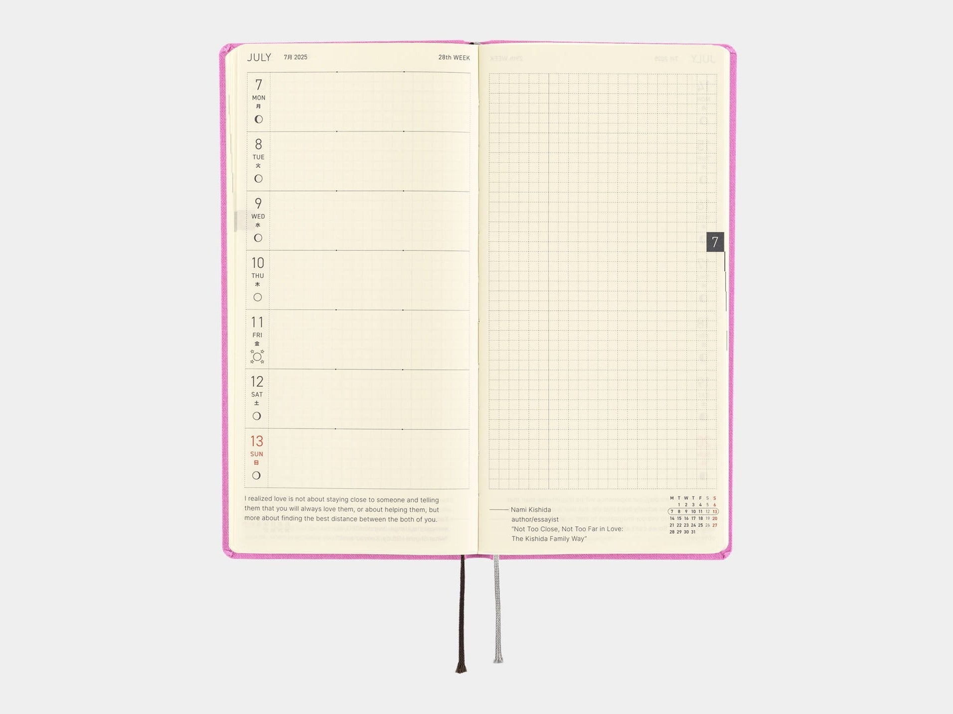 Hobonichi Techo 2025 Weeks - Colours: Sweet Purple