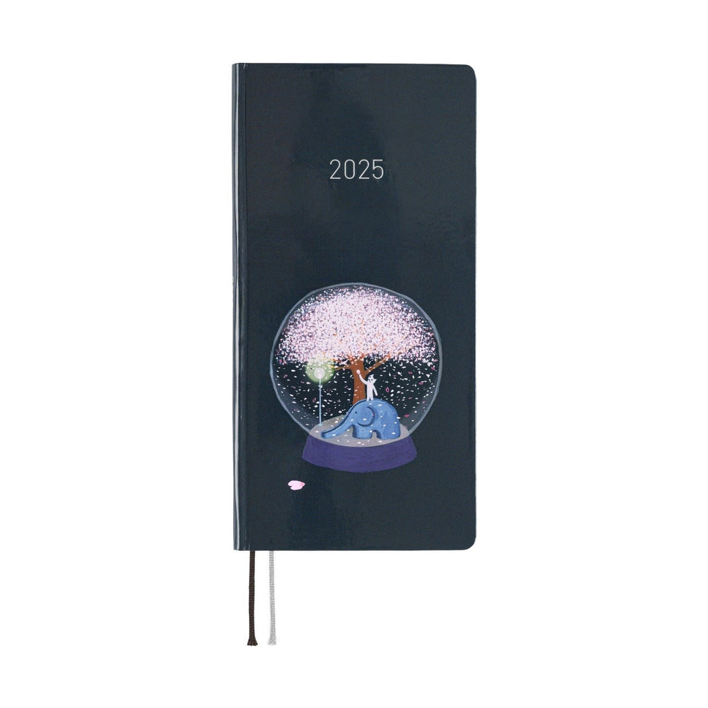 Hobonichi Techo 2025 Weeks - Hiroko Kubota: Night Cherry Blossom Snow Globe