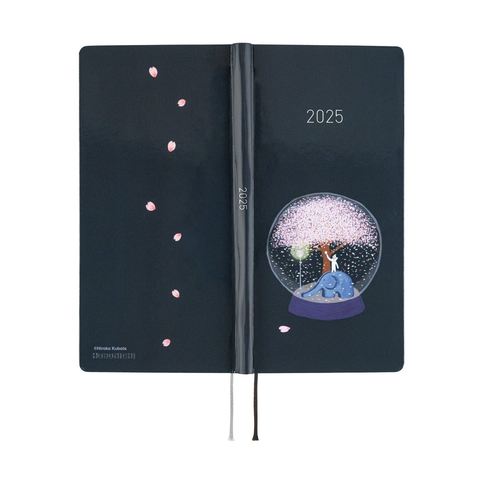 Hobonichi Techo 2025 Weeks - Hiroko Kubota: Night Cherry Blossom Snow Globe