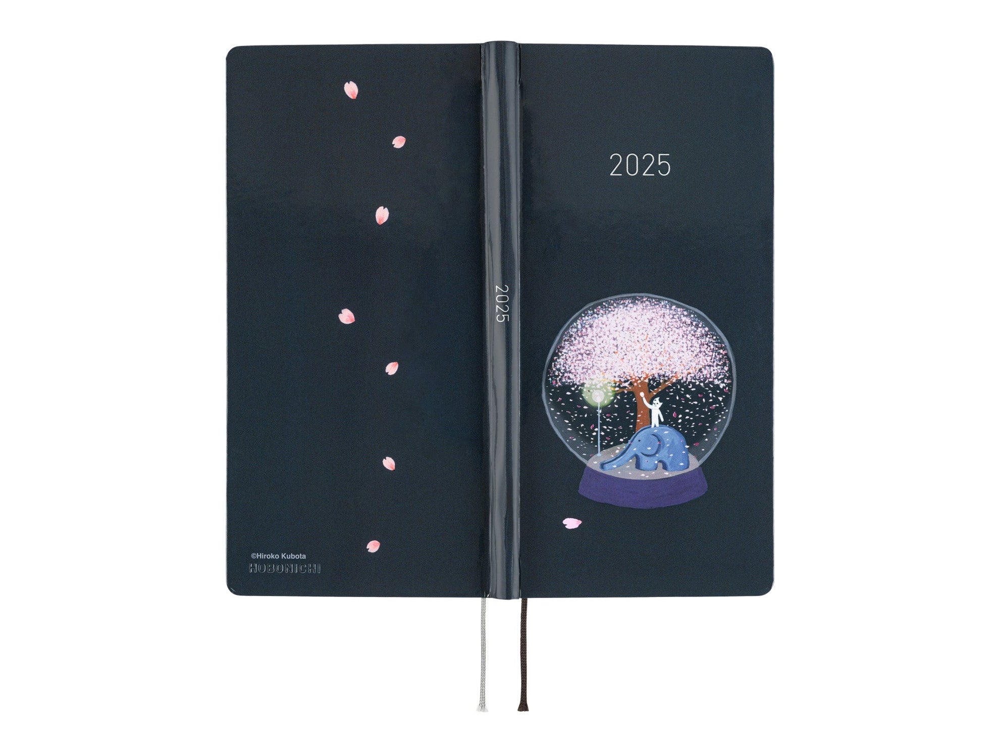 Hobonichi Techo 2025 Weeks - Hiroko Kubota: Night Cherry Blossom Snow Globe