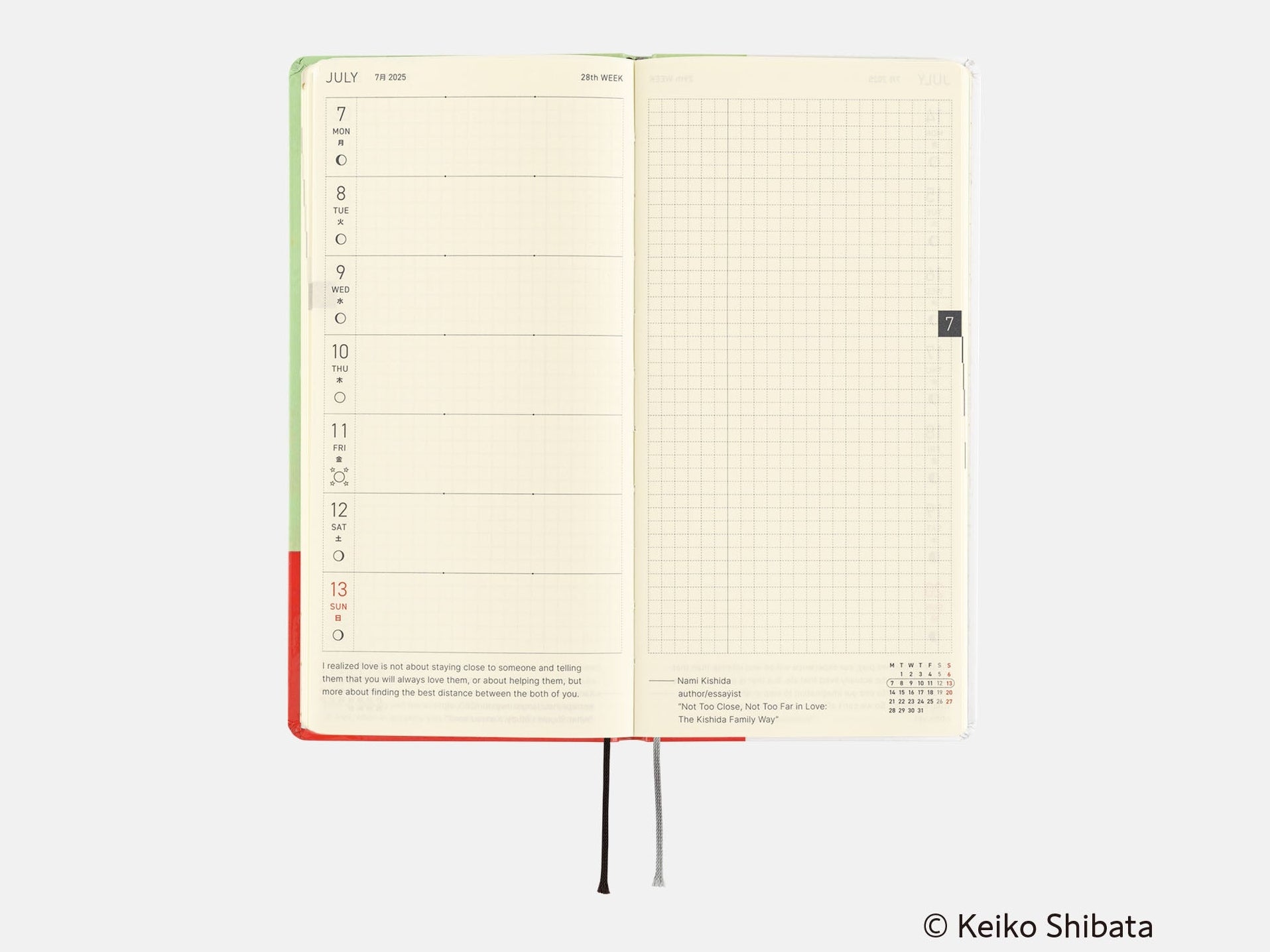 Hobonichi Techo 2025 Weeks - Keiko Shibata: Thanks for your hard work, Aoki-san