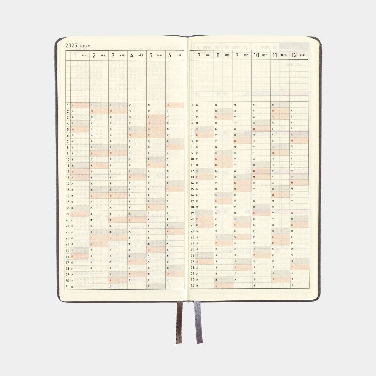 Hobonichi Techo 2025 Weeks - Leather: Steel Gray